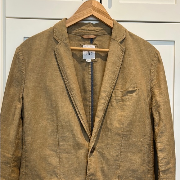 GAP Linen Blend Tan 2 Button Classic 
Lightweight Blazer Women Size XS - Picture 3 of 15